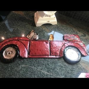 Metal wall art bug car